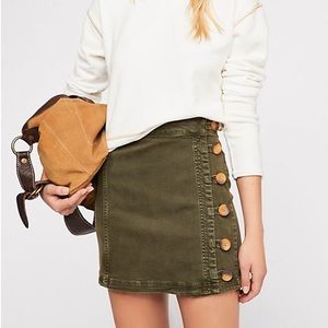 Free People Little Daisies Mini Skirt